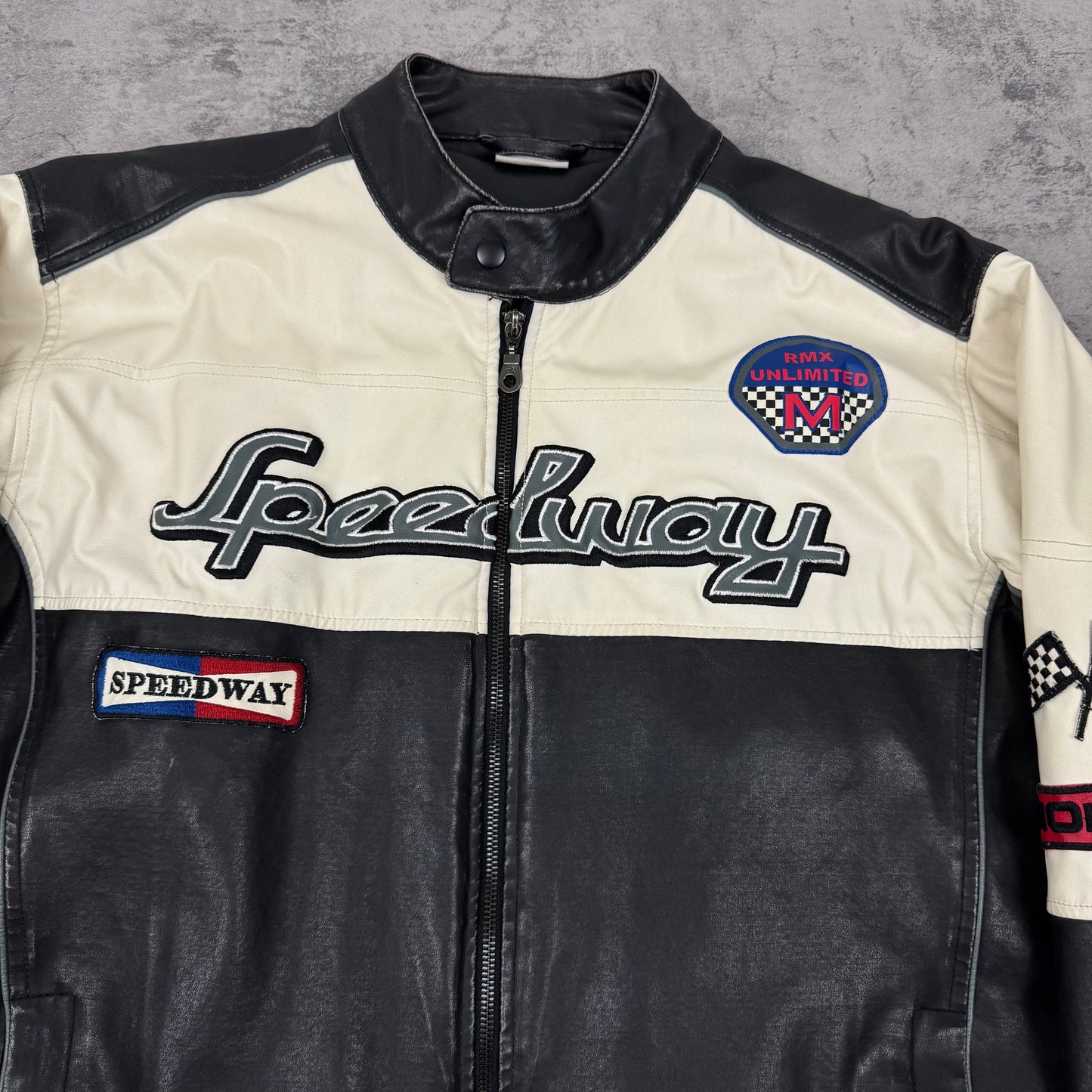 Leather Racing Jacket - M