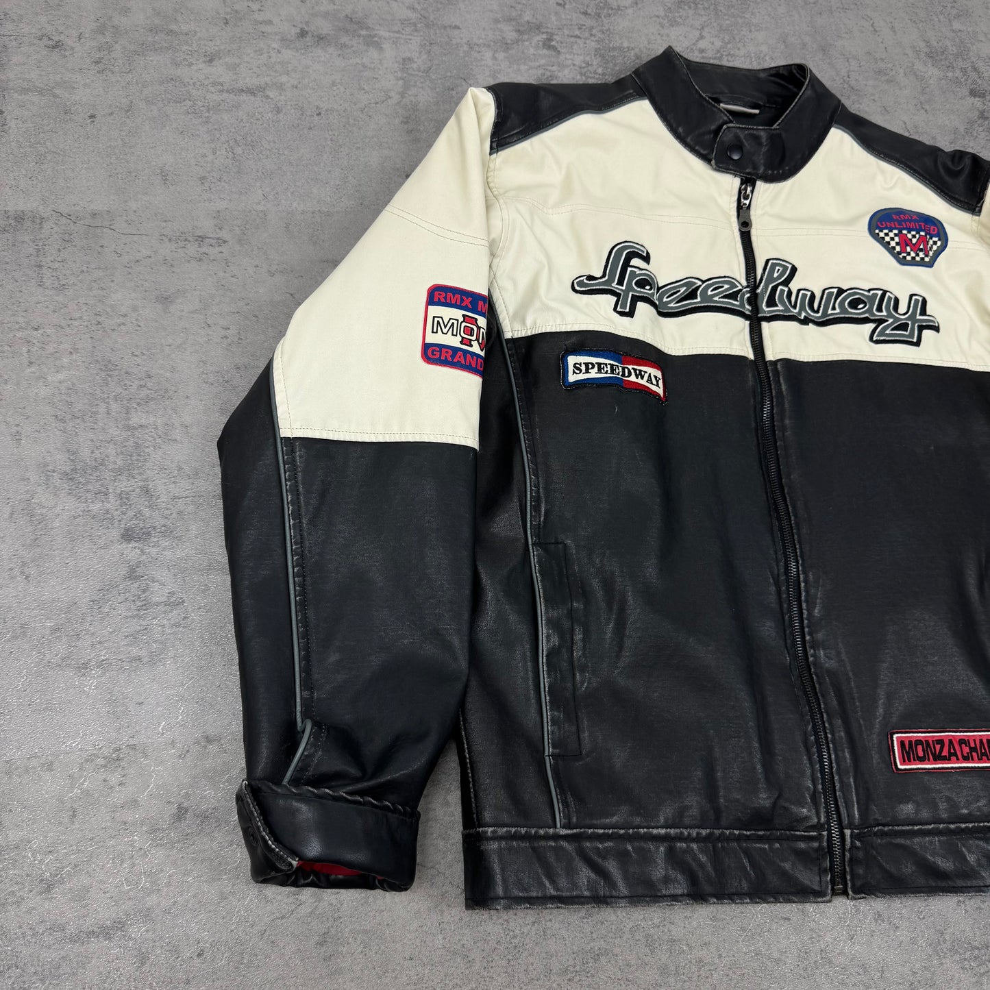 Leather Racing Jacket - M