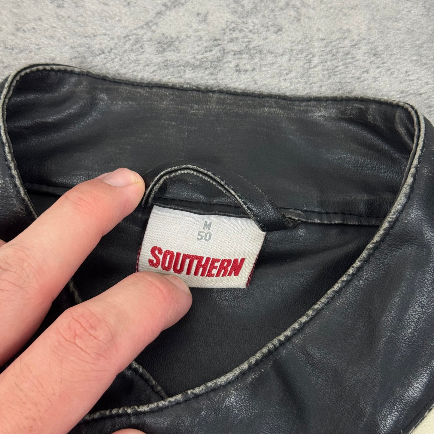 Leather Racing Jacket - M