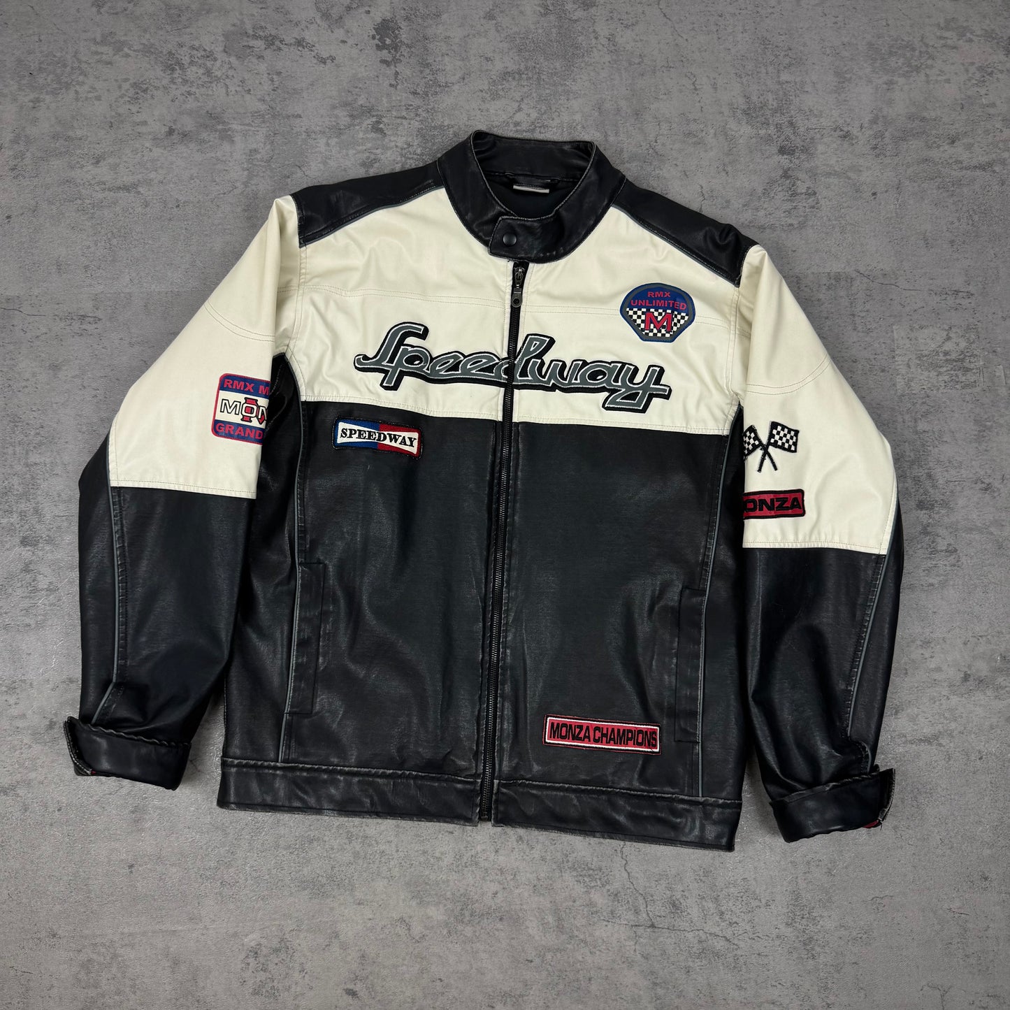 Leather Racing Jacket - M