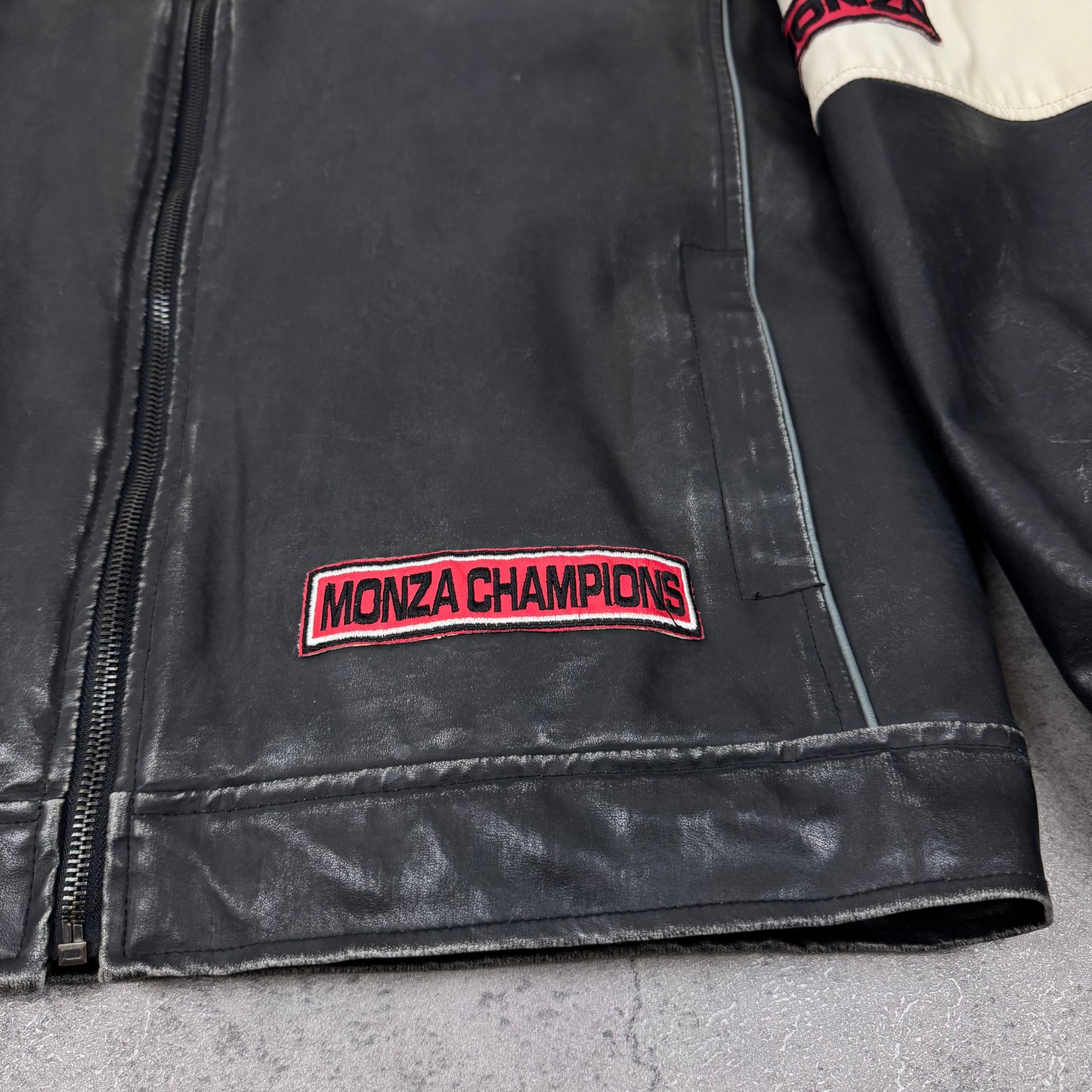 Leather Racing Jacket - M