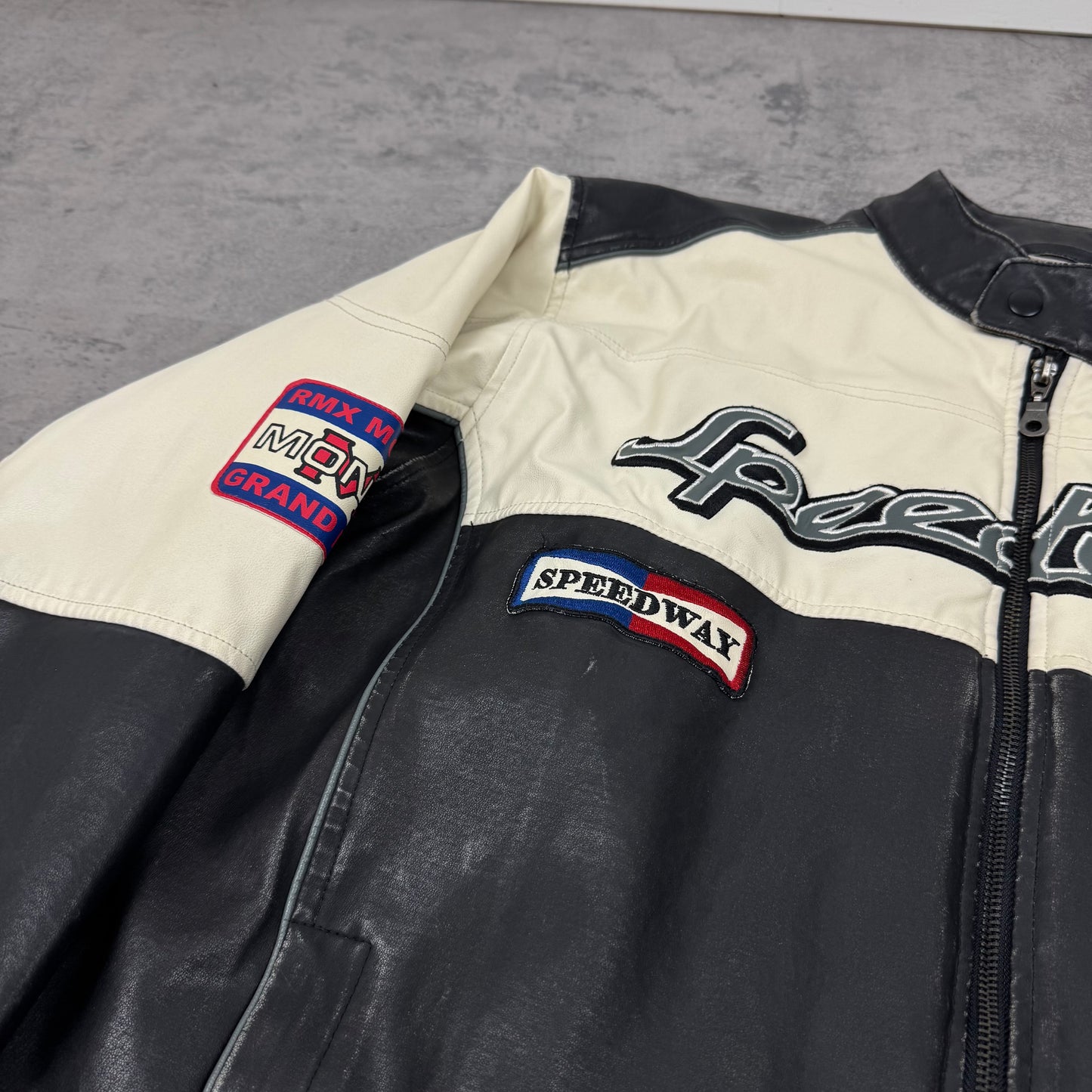 Leather Racing Jacket - M